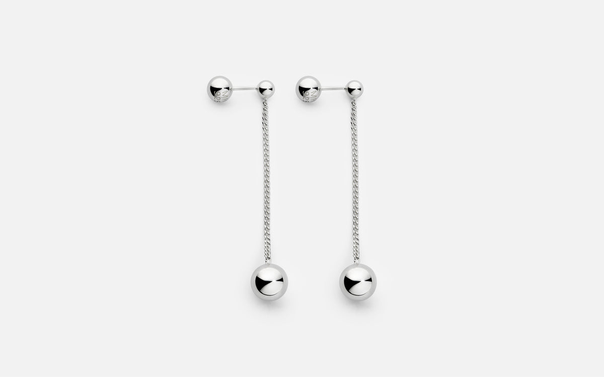 MH 925 Pendulum Earring I recycled sterling silver minimalist design